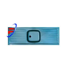 سینک ظرفشویی معمولی اخوان (آبی وسط) 50×150   -  Akhavan sink 150×50 